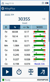 圖3:Vanta分析儀所提供的準確可靠的讀數有助于輕松確定合金的組成成分。